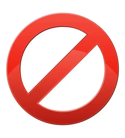 红色禁止标志免抠矢量图片素材