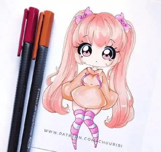 马克笔手绘q版动漫小可爱手绘图片集超治愈的哦