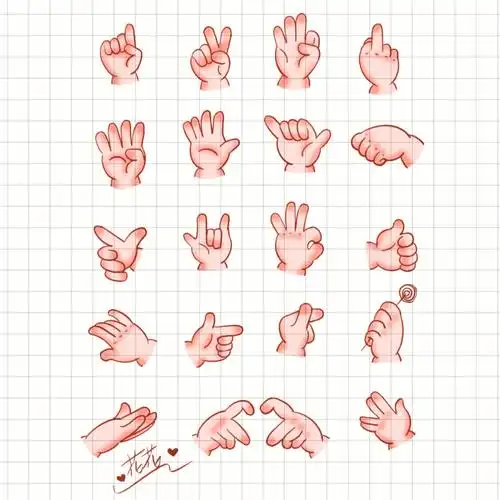 q版手部姿势画法含起型