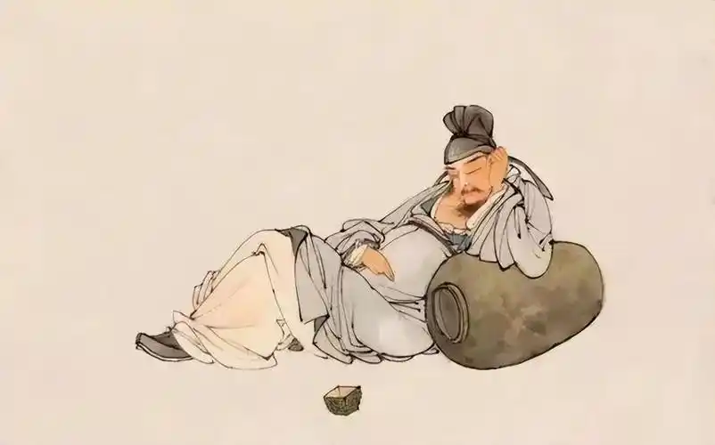 酒仙刘伶,被妻子踹进酒缸,出来后说了3字,成青年口头禅