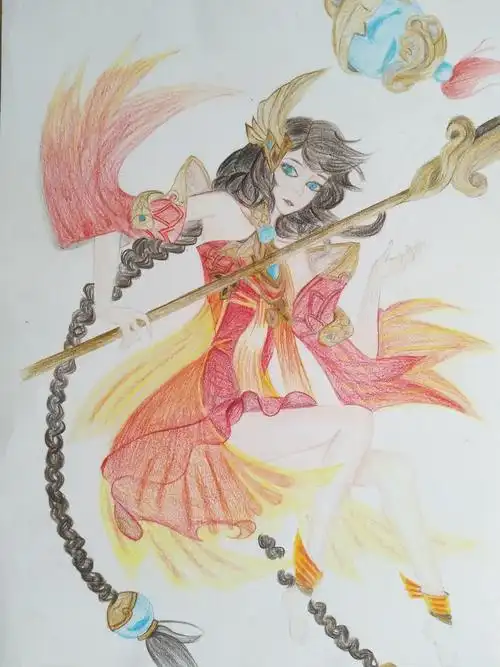 手绘王者荣耀大乔妹子