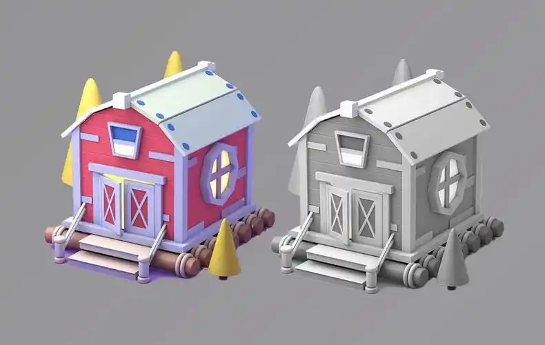 【3dmax场景建模】卡通小房子模型制作,适合新手练习的简单案例