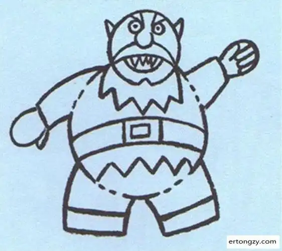 恐怖怪兽简笔画画法(分步),恐怖怪兽简笔画图片