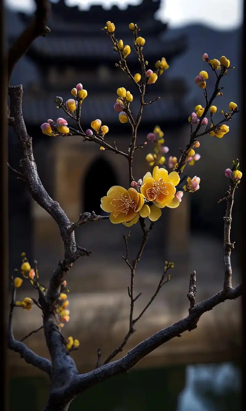 腊梅飘香 #唯美意境 #冬天梅花的风景图片 # - 抖音