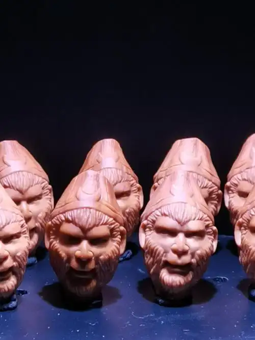 齐天大圣悟空橄榄雕刻手串大籽红油猴子猴头核雕手链