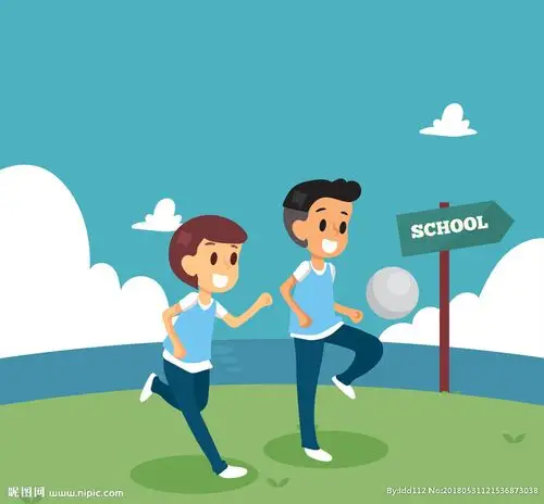 卡通跑步的男孩和女孩矢量素材设计图__动漫人物_动漫动画_设计图库