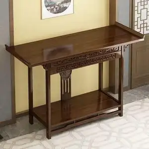 农村堂屋家具中式中堂家具农村中堂条柜条桌中堂柜供桌财神爷供台