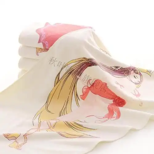 全新升级二次元变色毛巾 变色毛巾真人动漫美女图案遇热水掉色脱衣无