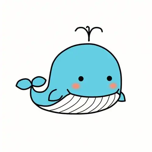 娃幼儿园之前够教咯小鲸鱼简笔画分享