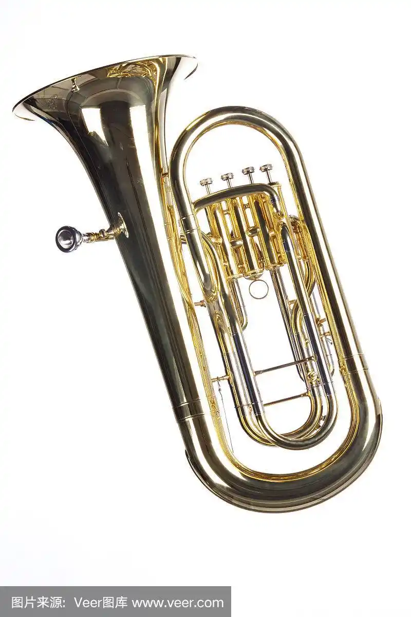 大号,次中音号,白色,分离着色,垂直画幅