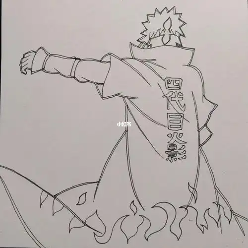 波风水门,永带妹!简易版,一步一步教你画