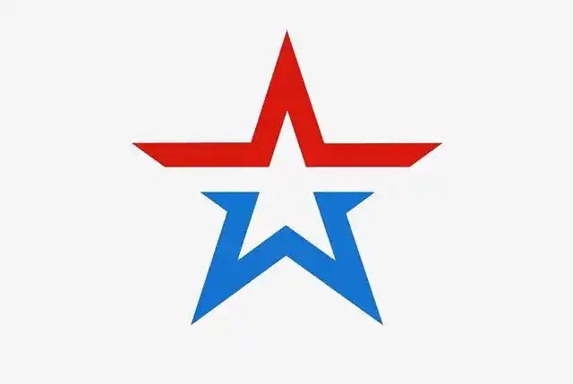 红蓝装饰插画红色上升箭头装饰元素