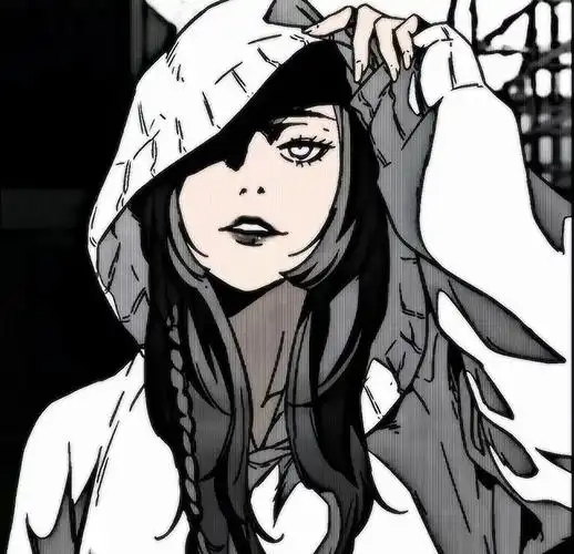 日系黑白冷酷高冷女生头像