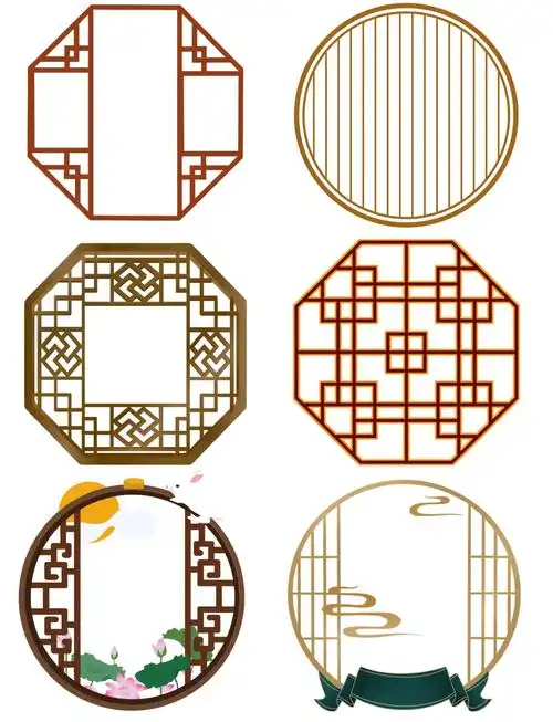 中式古风窗格图案大全,设计灵感来啦!