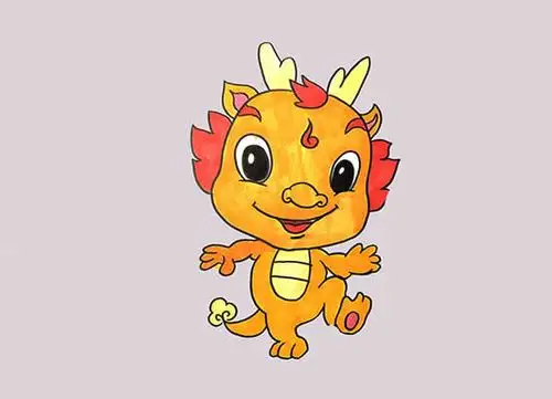 卡通小龙怎么画,小龙的手绘画法步骤教程-黄鹤楼动漫动画制作设计公司