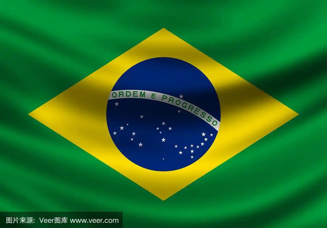 南美洲的巴西国旗