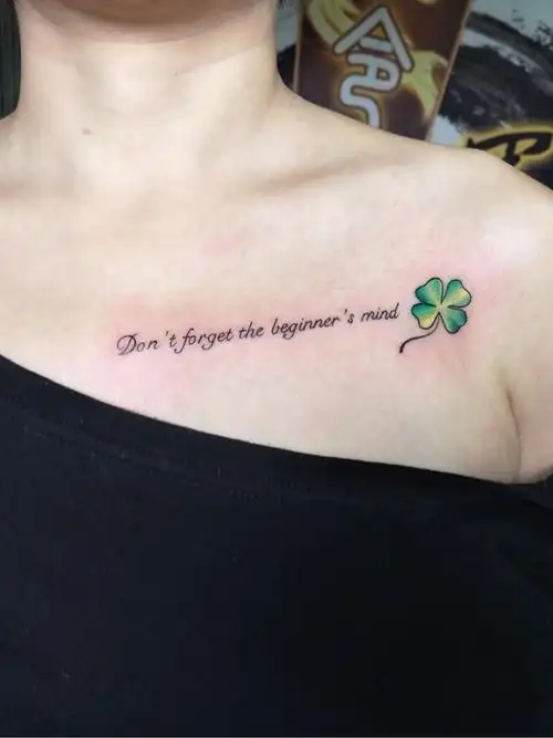 四叶草_纹身图案手稿图片_君君的纹身作品集