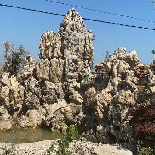 厂家销售灵璧石假山  大小型假山流水工程施工造景园林景观石料