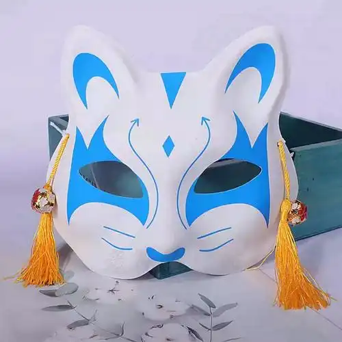 特价国潮狐狸面具仙女特制红色抖音成人儿童半脸猫舞会限量款