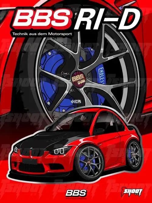 bmwe93m3宝马m3改装车插画