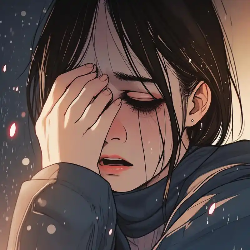 00漫画风哭泣头像90 每个人都有脆弱的时候,这些漫画风格的哭泣