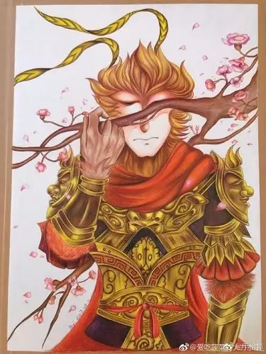 大圣归来彩铅画步骤