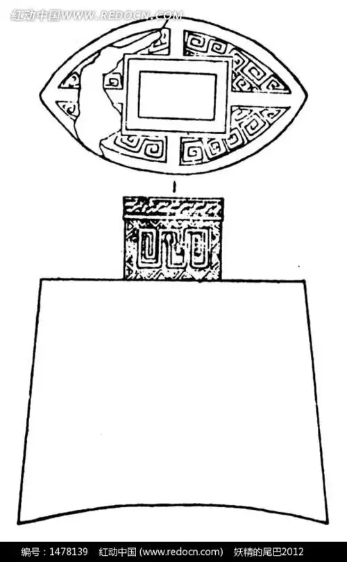 中国古代器物-古物上的斑驳的回纹ai素材免费下载