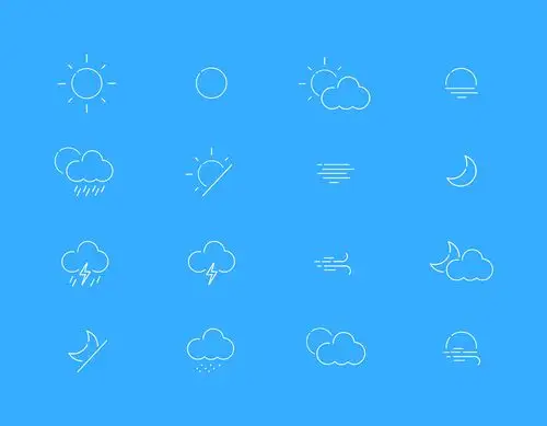 16枚天气图标_ui图标_psd之家 设计素材下载 平麪素材下载 广告素材