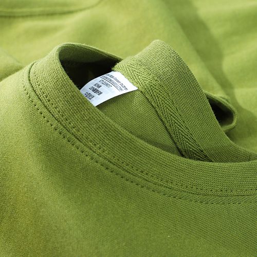 300g重磅军绿色圆领卫衣橄榄绿草绿长袖厚实打底休闲果绿上衣女款