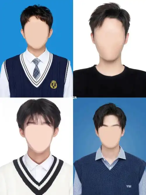 自然男生证件照模版换发型换服装帮修