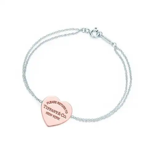 tiffany & co.(蒂芙尼) tiffany心形标 925纯银双层手链grp06341