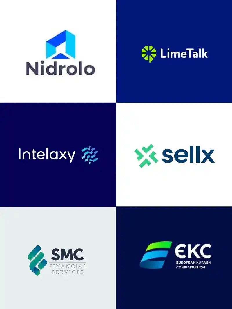 互联网科技感logo设计|简约科技扁平化