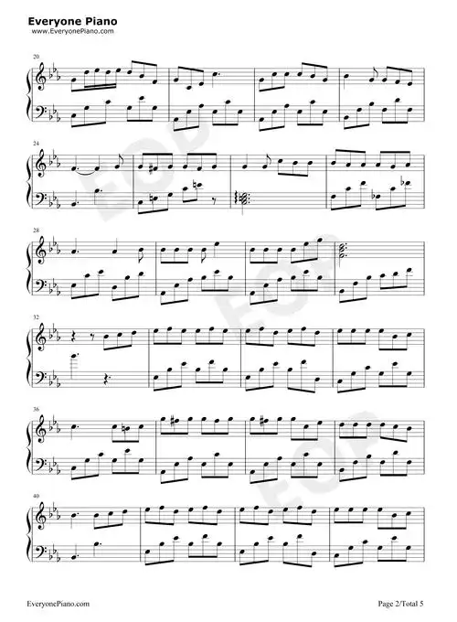 小半-纵容着喜欢的讨厌的宠溺的厌倦的一个个慢慢黯淡五线谱预览2