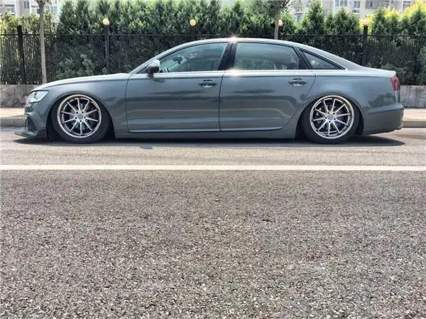 奥迪a6改装airbft气动避震低趴案例,奥迪a6改装气动避震低姿态由北京