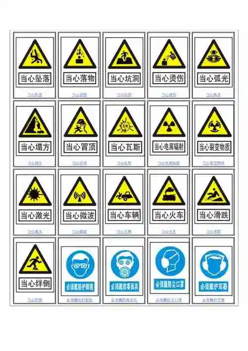 安全警示标志大全doc