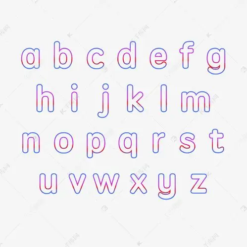 小写26字母霓虹灯特效