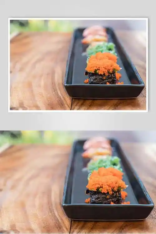 日式美食插画简洁寿司小卷