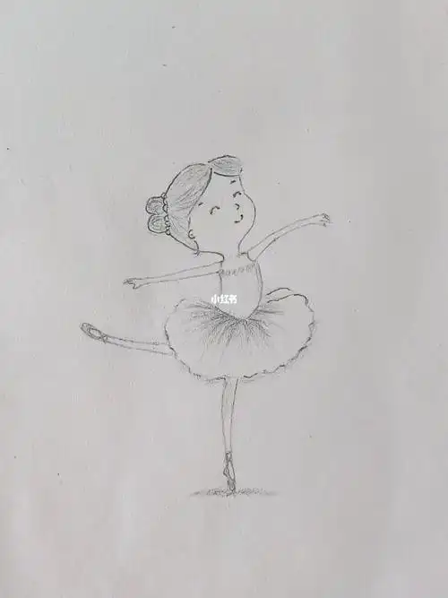 跳舞的小女孩舞蹈简笔画画个简笔画文化绘画