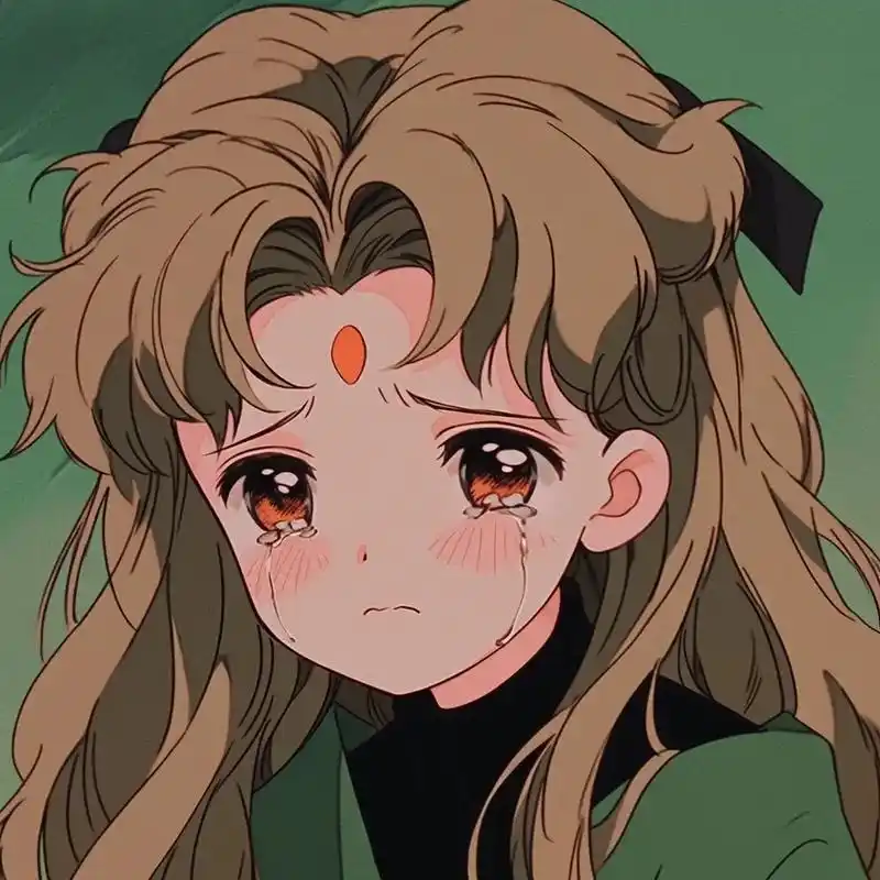 旧漫头像,哭泣的小女孩,#动漫女头 #优质头像 #女生头像  - 抖音