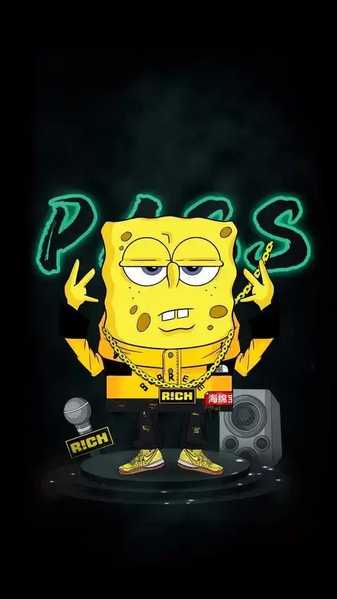 小挽超酷黑色系海绵宝宝