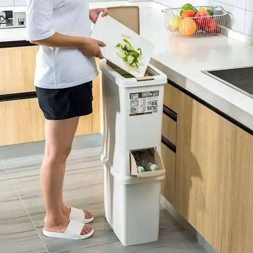 厨房垃圾桶双层大容量大号日本收纳垃圾箱