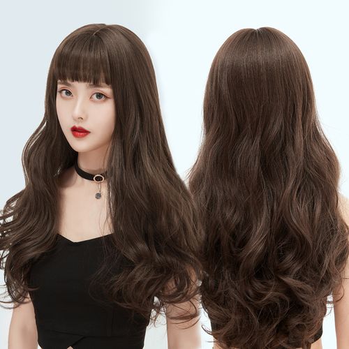 lolita假发女长发网红可爱自然蓬松中长发大波浪长卷发全头套微卷
