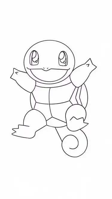 10秒画变变变之椭圆形变杰尼龟