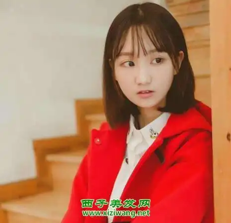 中学生椭圆脸短发发型图片 椭圆脸短发清纯又可爱(3)_学生发型_西子