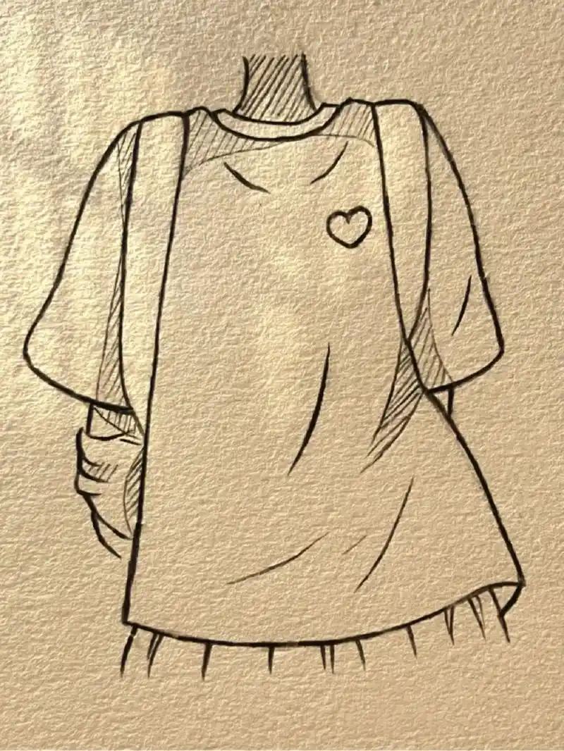 美女简笔画#素描