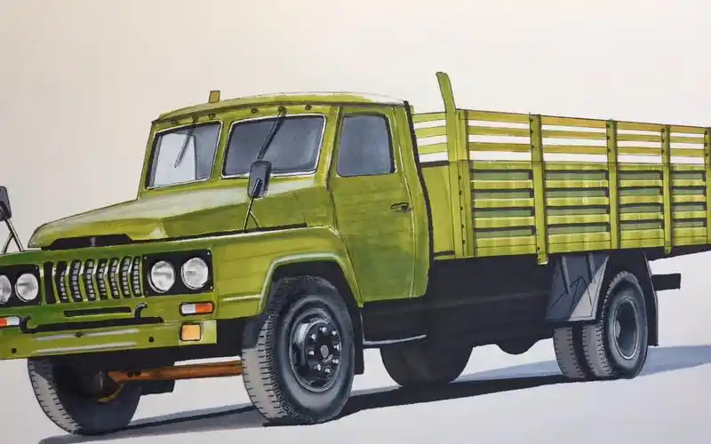 手绘经典卡车,东风140的壮丽回忆!