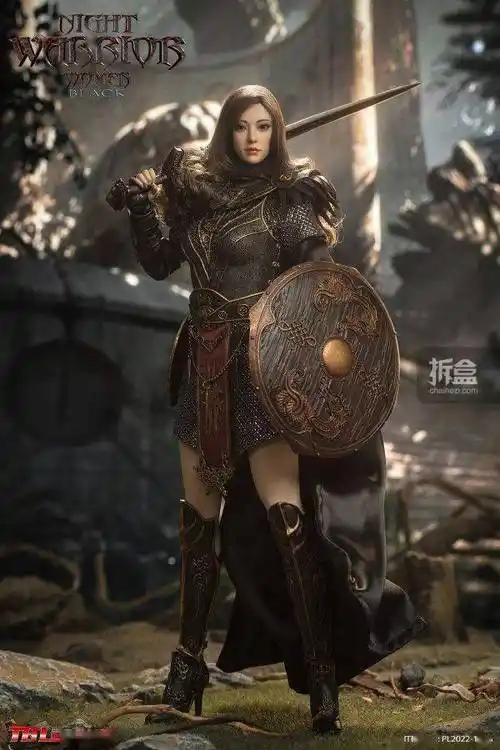 tbleague暗夜女武神黑色蓝色盔甲16女战士可动人偶