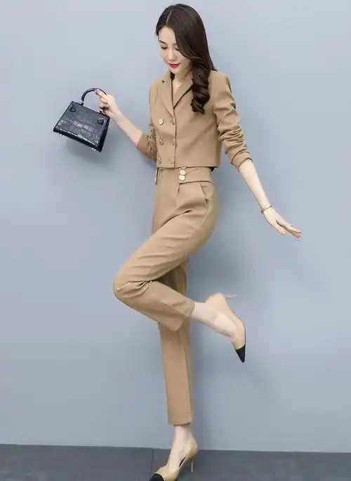 【秋上新】南极人女装套装秋款职业套装女2021年秋装新款韩版时尚气质