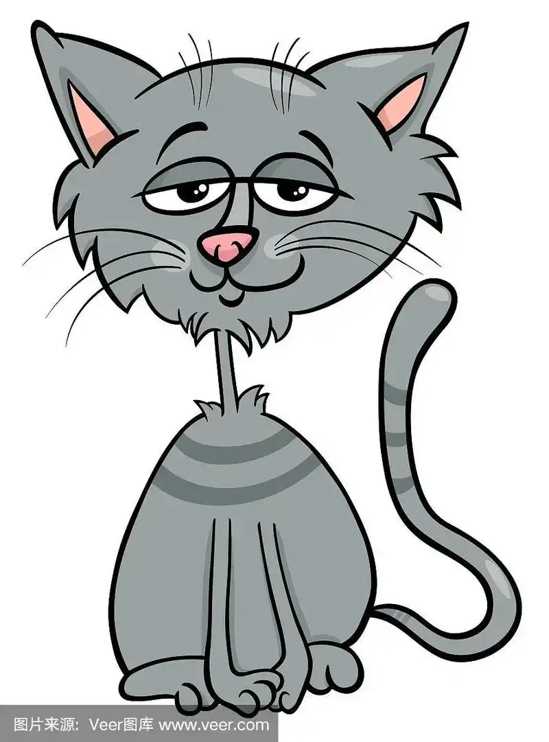 有趣的猫卡通卡通动物人物