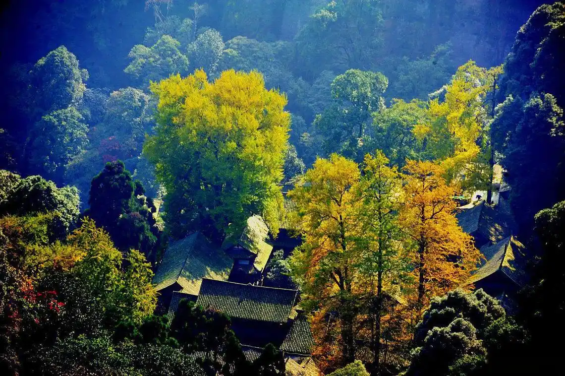 秋日青城山,如画般的美景 青城山位于中国四川省都江堰市,因其四季如